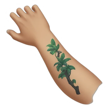 arm with a tattoo on it sticker