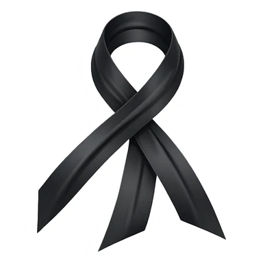 One Black thin ribbon for dead people honoring 🎗️ sticker