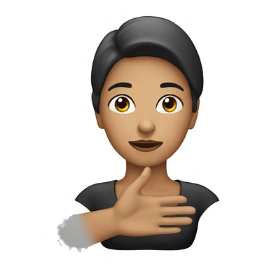 mujer con la mano en la cara sticker