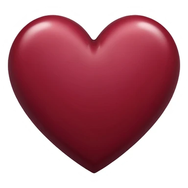 Maroon colour heart sticker