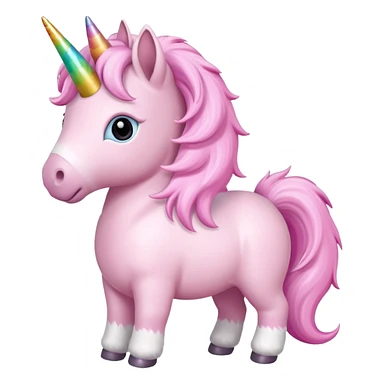 unicórnio rosa pastel fofo sticker