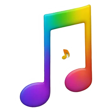 music note rainbow sticker