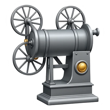 old telegraph emoji side view, grey color sticker