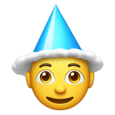 A guy with a birthday hat with lighting cloud floating abov his head sticker