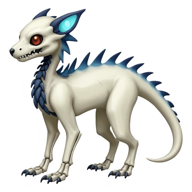 Eldritch Spooky Scary Skeletal Linoone-Absol-Trico-Hybrid (Full body) sticker