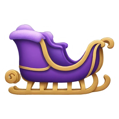 Purple sleigh sticker