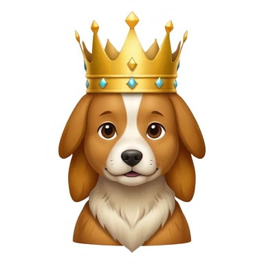 Dog wearing a crown  sticker