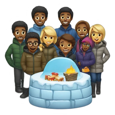 igloo team party sticker