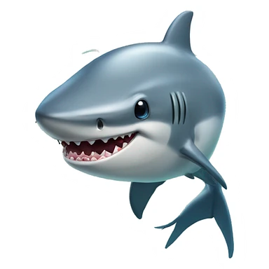 shark in love with a dolphin sticker