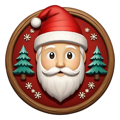 chrismas wood  sticker