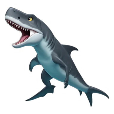 Requin sur t-rex sticker