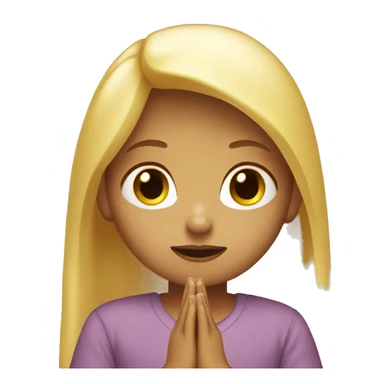 girl with blond hair and is praying  sticker