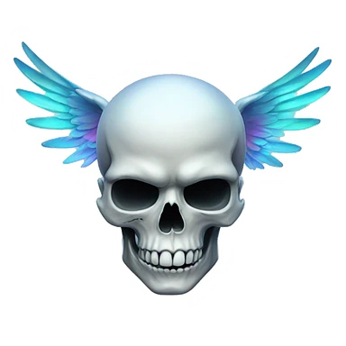 Skull with wings holographique sticker
