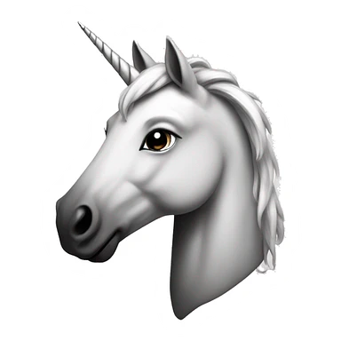 Unicorn black and white sticker