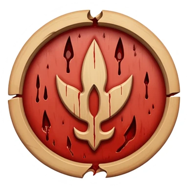 Symbol carved shallowly into skin, intentional, slow, ceremonial sticker