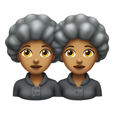 two sister with heads as oysters sticker