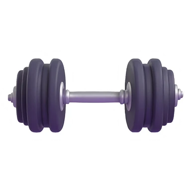 Dumbbell gym weight floating in the air, bright colors sticker
