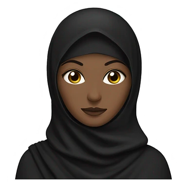 Woman with niqab and black cat sticker