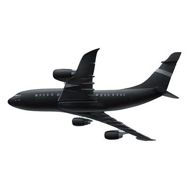 Black airplane sticker