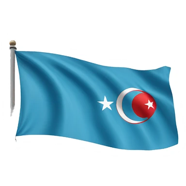 Turkish flag but blue  sticker