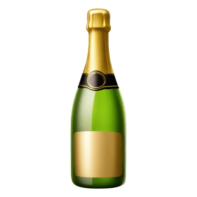 Bottle of champagne sticker