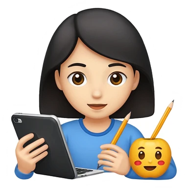 a person engaged in creative work sticker