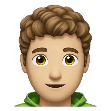 Men with brown hair and green eyes sticker