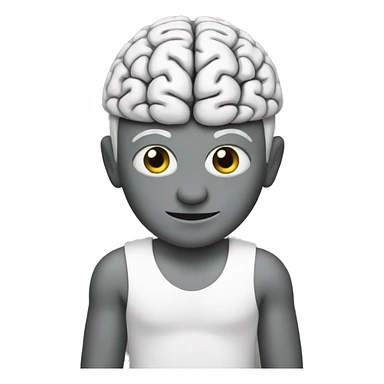 white brain sticker
