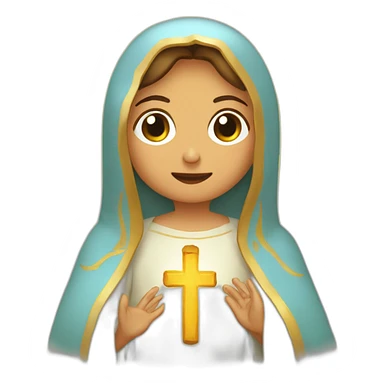 Virgen maria y Jesús sticker