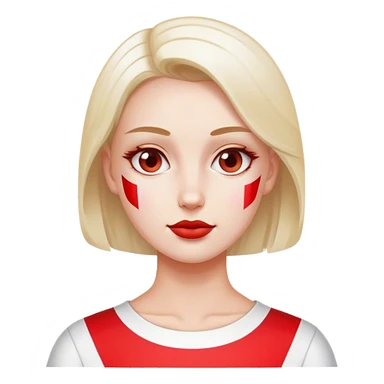 woman polish flag sticker