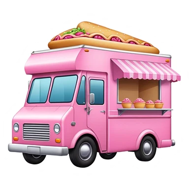 pink food truck sticker