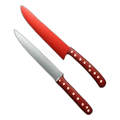 Red knife with pale red dots sticker