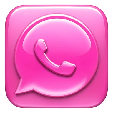 Pink Whatsapp logo sticker