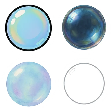 bubble, various illustration styles sticker