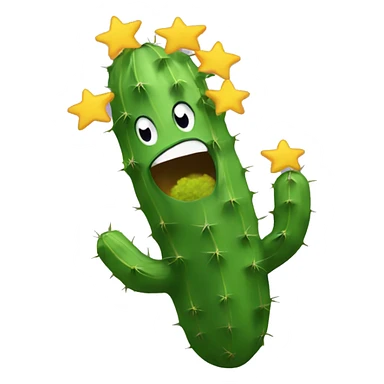 Um cacto chorando  sticker