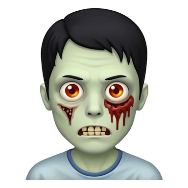 Zombie masculino com cabelo preto  sticker