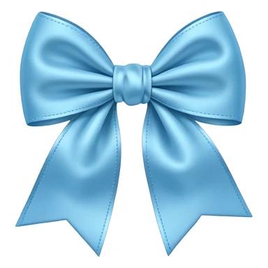 Light blue colour bow sticker