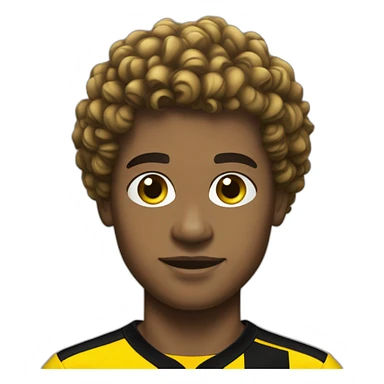 Borussia Dortmund player with a brown skin black short curly hair sticker
