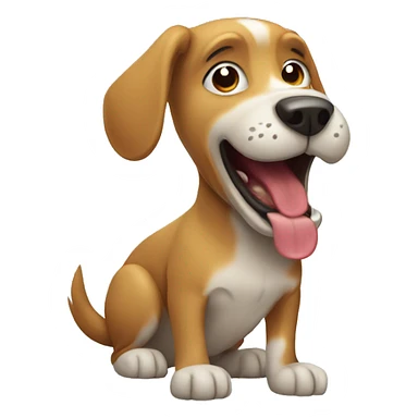 Dog who is barking sticker