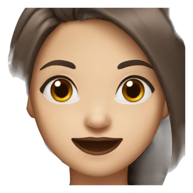 Vampire girl brown hair smiling sticker