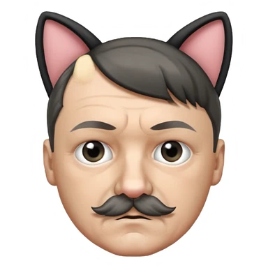 adolf hitler with cat ears  sticker