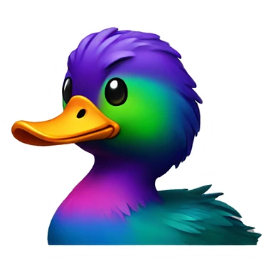 saturated colorful duck  sticker