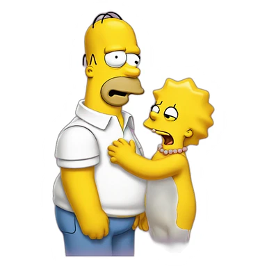 Homer Simpson giving a kiss sticker
