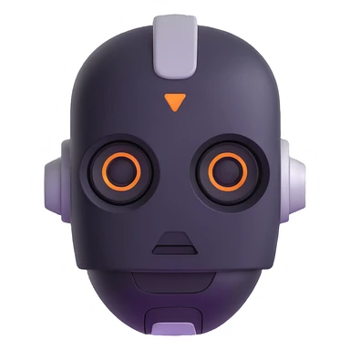 friendly robot head, technology AI sticker