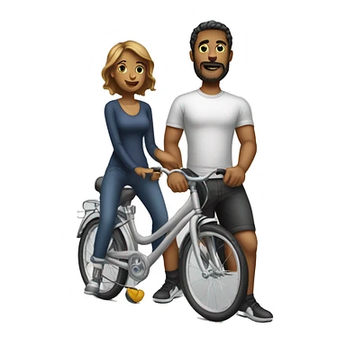 men & women want child for bike sticker