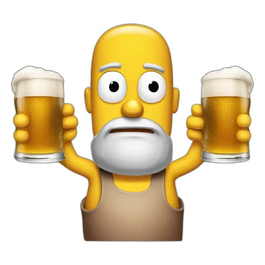 Homer bière sticker