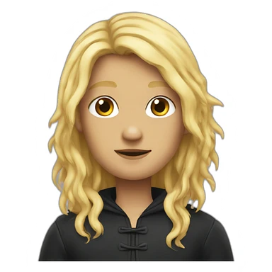 crow with blond hair sticker