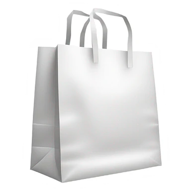 White shopping bag sticker