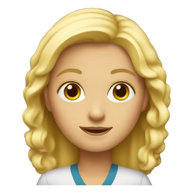 blond girl teacher sticker