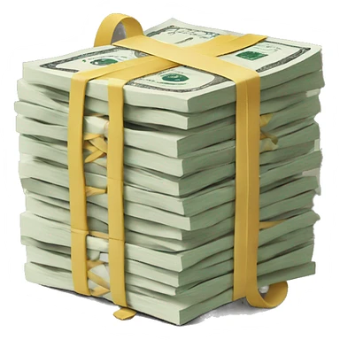 Rubber band stacks of money sticker